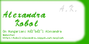 alexandra kobol business card